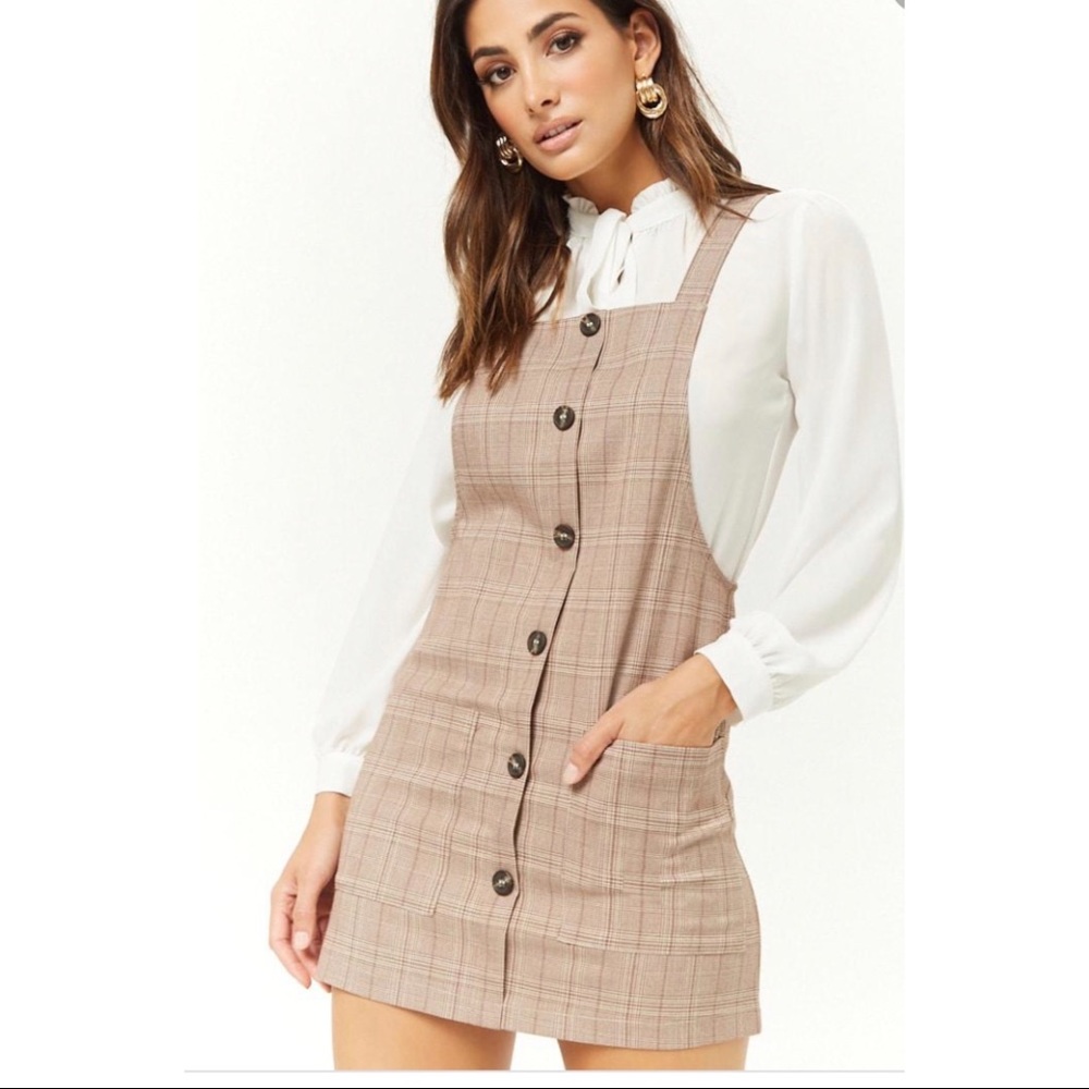 Plaid Overall Mini dress